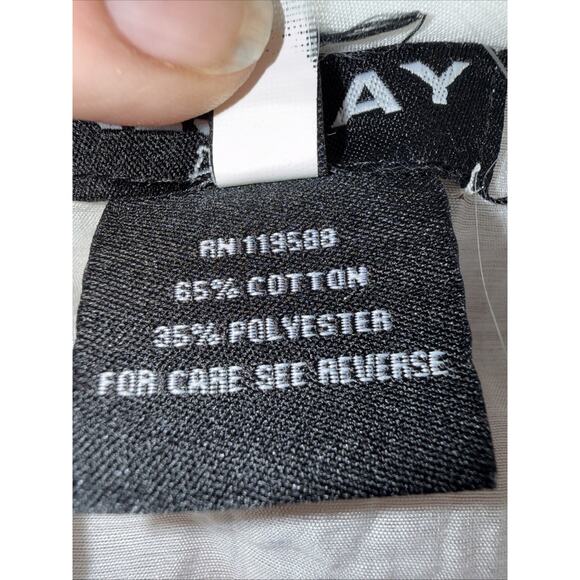 Neslay Paris White Crepe Embroidered Dress Sz M Short Sleeve Bubble Hem Coastal - Picture 9 of 10